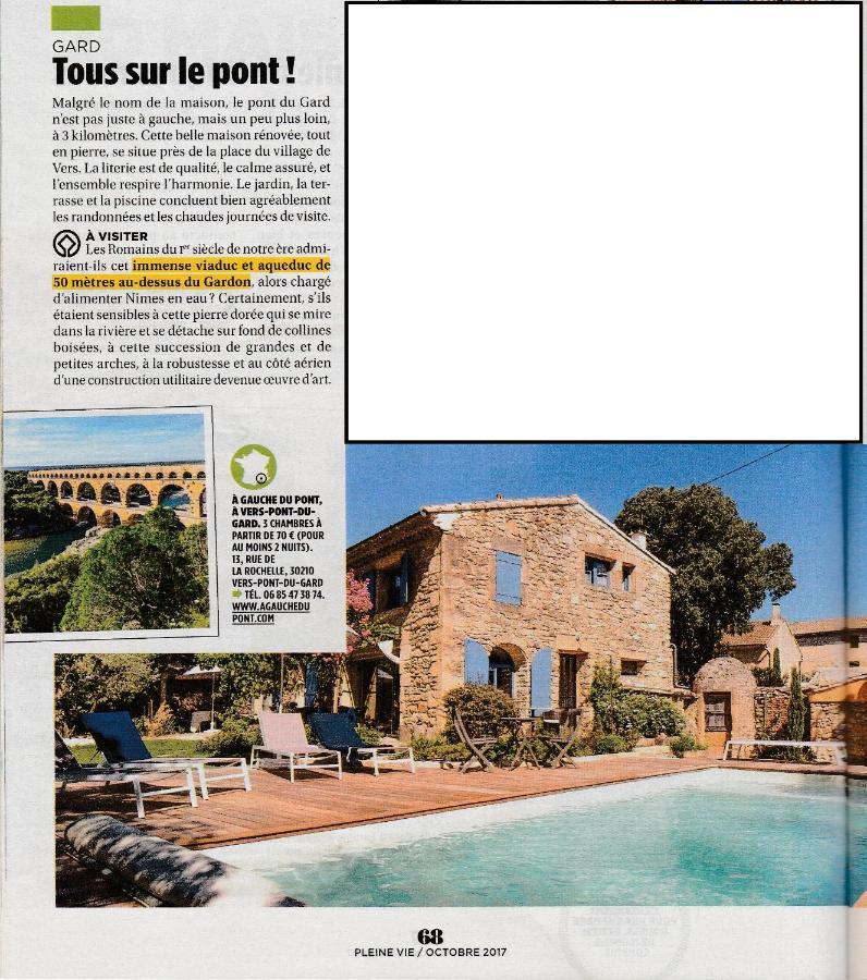 A Gauche Du Pont Hotel Vers-Pont-du-Gard Buitenkant foto